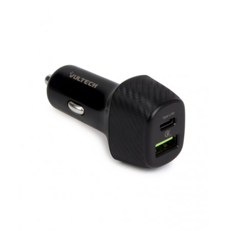 Caricatore Da Auto Vultech CA-3QP com USB (18W) e tipo C (27W) Quickcharge 3.0 PD (máx. 45W)