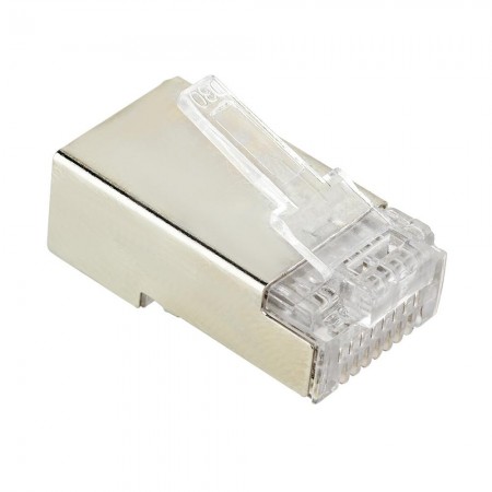 Conectores blindados FTP Vultech RJ45 50 unidades 8P8C (SN21404) cat5e - cat6