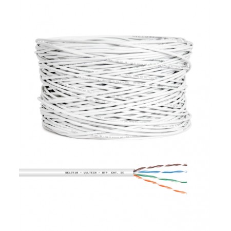 rolo de fio eletrico Vultech 305Mt Cat. 5E UTP PVC 24AWG CU CPR PASS - SC13710-305