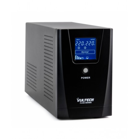 Fonte de alimentação ininterrupta UPS 1500VA Vultech UPS1500VA-PURE linha interativa com onda sinusoidal pura e LCD