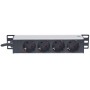 Intellinet 714020 PDU 4 tomada(s) CA 1U Cinzento