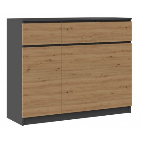 3D3S chest of drawers 120x40x97 cm, anthracite/artisan