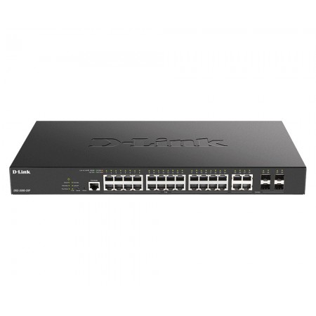 D-Link DGS-2000-28P switch de rede Gerido L2 L3 Gigabit Ethernet (10 100 1000) Power over Ethernet (PoE) 1U Preto