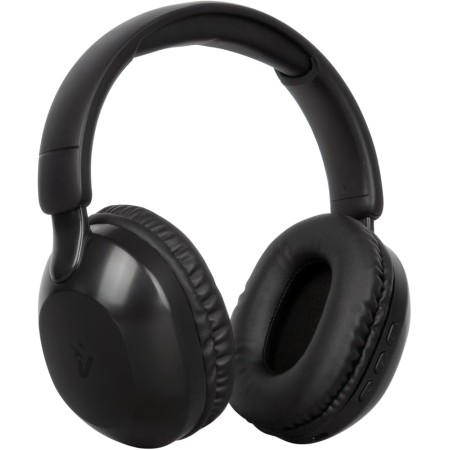 Auscultadores Vultech OCTOPUS HBT-20BK Rev. 2.1 pretos Bluetooth 5.3 com microfone e controlo de faixa - conector tipo C - bate