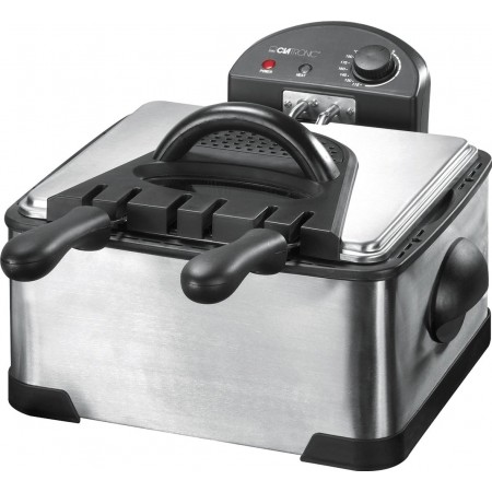 Clatronic FR 3195 Fryer 4 L 2000 W Black, Stainless steel