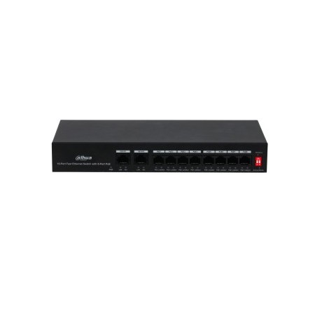 Dahua Technology PoE DH-PFS3010-8ET-65 switch de rede Fast Ethernet (10 100) Power over Ethernet (PoE) Preto