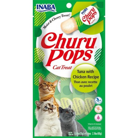 INABA Churu Pops Tuna with chicken - cat treats - 4x15 g