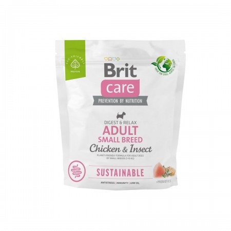 BRIT Care Dog Sustainable Adult Small Breed Chicken & Insect  - dry dog food - 1 kg