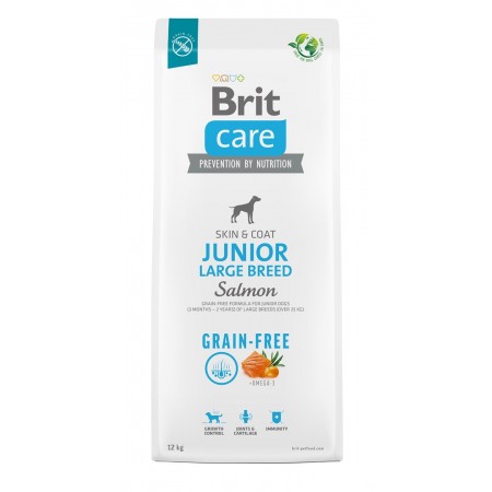 BRIT Care Junior Large Breed Salmon - dry dog food - 12 kg