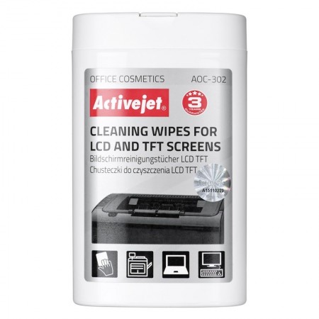 Activejet AOC-302 LCD matrix wipes 100 pcs.