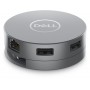 DELL DA305 Com fios USB 3.2 Gen 2 (3.1 Gen 2) Type-C Prateado