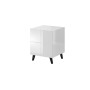 Cama bedside table REJA white gloss/white gloss