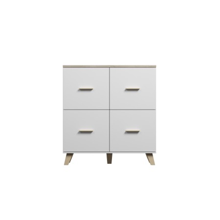 Cama sideboard LOTTA 110 4D white + sonoma oak