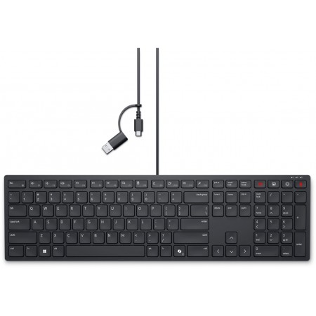 DELL KB525C teclado Escritório USB QWERTY Estados Unidos (Internacional) Preto