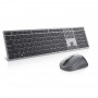 DELL KM7321W teclado Rato incluído Escritório RF Wireless + Bluetooth QWERTY Estados Unidos (Internacional) Cinzento, Titânio