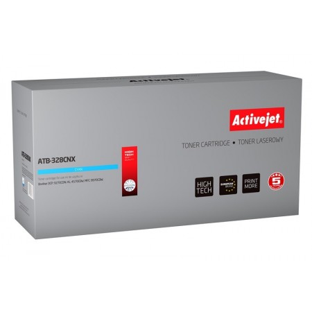 Activejet ATB-328CNX toner for Brother printer- Brother TN-328C replacement- Supreme- 6000 pages- cyan