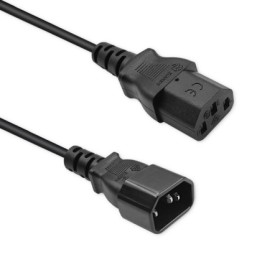 Qoltec Power extension cable IEC C13/C14 | 3x1.00mm² | 5m
