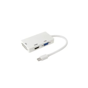 Cabo Mini DisplayPort To Hdmi Vga Dvi Branco