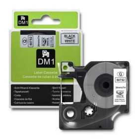 Qoltec Tape for DYMO D1 53713, 53718 | 24mm x 7m | White/Black print