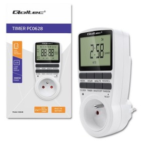 Qoltec Electronic Timer PC0628 | 3680W | 16A | LCD