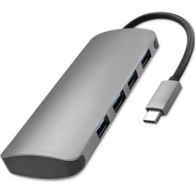 Qoltec Hub Adapter USB-C 3.1 5in1 | 4x USB 3.0 | DC