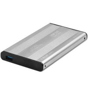 Qoltec Aluminium External Hard Drive Case HDD SSD 2.5'' SATA3 | USB 3.0 | Silver