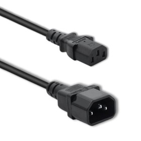 Qoltec Power extension cable IEC C13/C14 | 3x1.00mm² | 3m