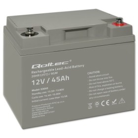 Qoltec AGM battery | 12V | 45Ah | Maintenance-free | Strong | LongLife | for UPS, RV, boat, heater