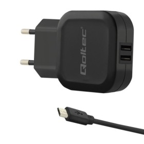 Qoltec Charger 17W | 5V | 3.4A | 2xUSB +Micro USB cable