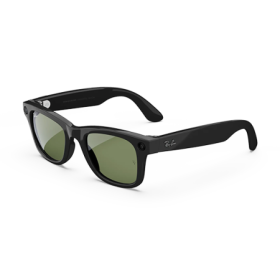 Ray-Ban Meta Wayfarer Gen1 AI Glasses - Matte Black/Clear to Graphite Green Transitions