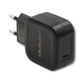 Qoltec Charger | 20W | 5-12V | 1.67-3A | USB type C | PD | Black