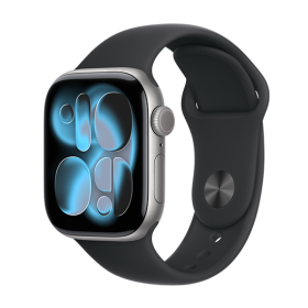 Watch Apple Watch Series 11 (2025) GPS 42mm Space Grey Aluminium Case with Sport Band S/M - Black