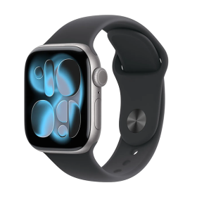 Watch Apple Watch Series 11 (2025) GPS 42mm Space Grey Aluminium Case with Sport Band S/M - Black