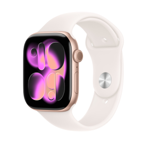 Watch Apple Watch Series 11 (2025) GPS 46mm Rose Gold Aluminium Case with Light Blush Sport Band M/L - Rose Gold