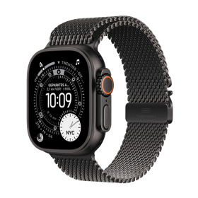 Watch Apple Watch Ultra 3 (2025) 5G 49mm Black Titanium Case with Black Titanium Milanese Loop M - Black