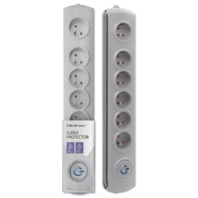 Qoltec Surge protector | 6 sockets | 1.8m | Grey