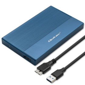 Qoltec Aluminium Enclosure | SSD HDD 2.5'' drive | SATA | USB 3.0 | Super speed 5Gb/s | 2TB | Blue