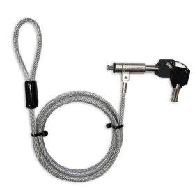 Techly IQ-LOK-15-K cadeado antirroubo Prateado 1,8 m