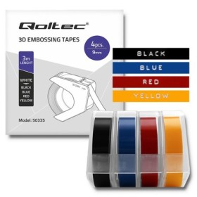 Qoltec Set of 4 3D Tapes for DYMO Omega extruder | 9mm*3m | 4 colors | self-adhesive
