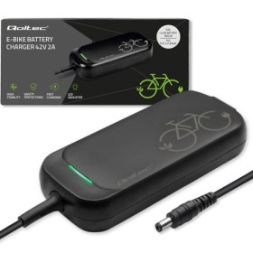 Qoltec Fast Charger for e-bike, electric scooter  36V | 42V | 2A | 5.5*2.5 | water resistant + power cable