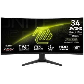 MSI MAG 346CQ monitor de ecrã 86,4 cm (34") 3440 x 1440 pixels UltraWide Dual Quad HD LCD Preto
