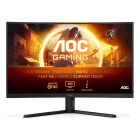 AOC G4 CQ32G4VE monitor de ecrã 80 cm (31.5") 2560 x 1440 pixels Quad HD LCD Preto, Cinzento