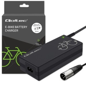 Qoltec Fast Charger for e-bike 36V | 42V | 2A | 3P XLR-18mm +power cable
