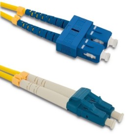 Qoltec Patchcord fiber optic SC/UPC - LC/UPC | Singlemode | 9/125 | G652D | Duplex | 1m