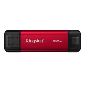 Kingston Technology Dual Portable 512 GB USB Type-A   USB Type-C 3.2 Gen 2 (3.1 Gen 2) Preto, Vermelho