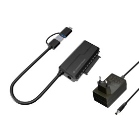 Conceptronic ABBY21B adaptador para cabos USB Type-A SATA 22-pin Preto