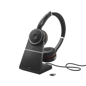 Jabra Evolve 75 SE Auscultadores Com fios e sem fios Fita de cabeça Chamadas Música Bluetooth Suporte de carregamento Preto