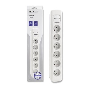 Qoltec Power strip | 6 sockets | 1.8m | White