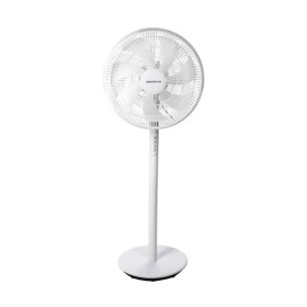 Ventilador de pedestal, 16 polegadas, 7 pás, 3 velocidades, branco