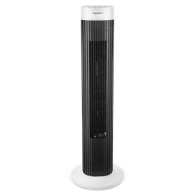 Ventilador de torre, 30 polegadas, 3 velocidades, preto e branco